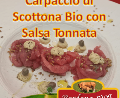 Il carpaccio di scottona bio con salsa tonnata