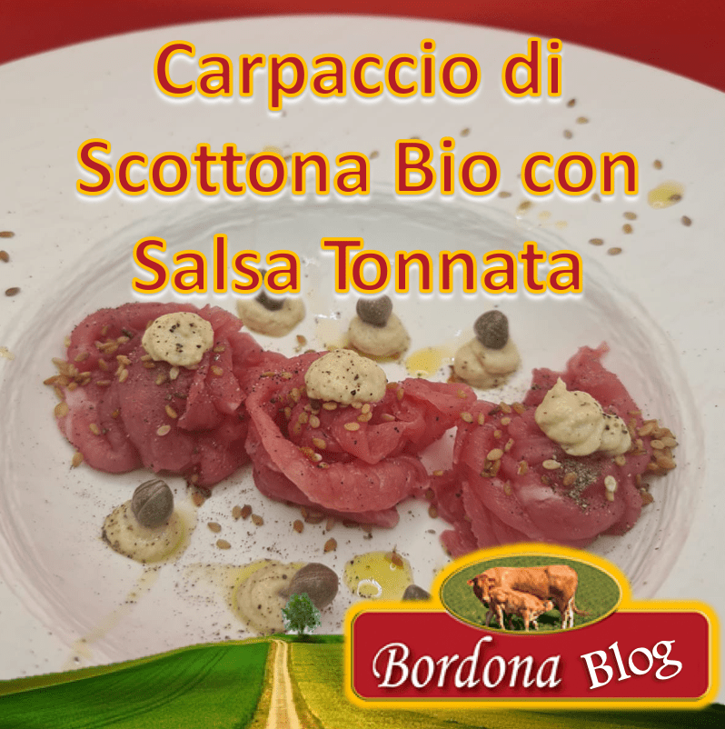 Il carpaccio di scottona bio con salsa tonnata