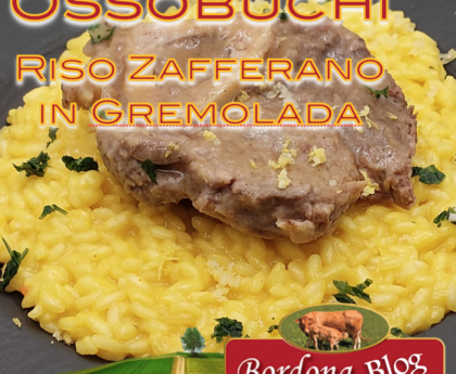 Ossobuchi bio riso carnali allo zafferano in gramolata